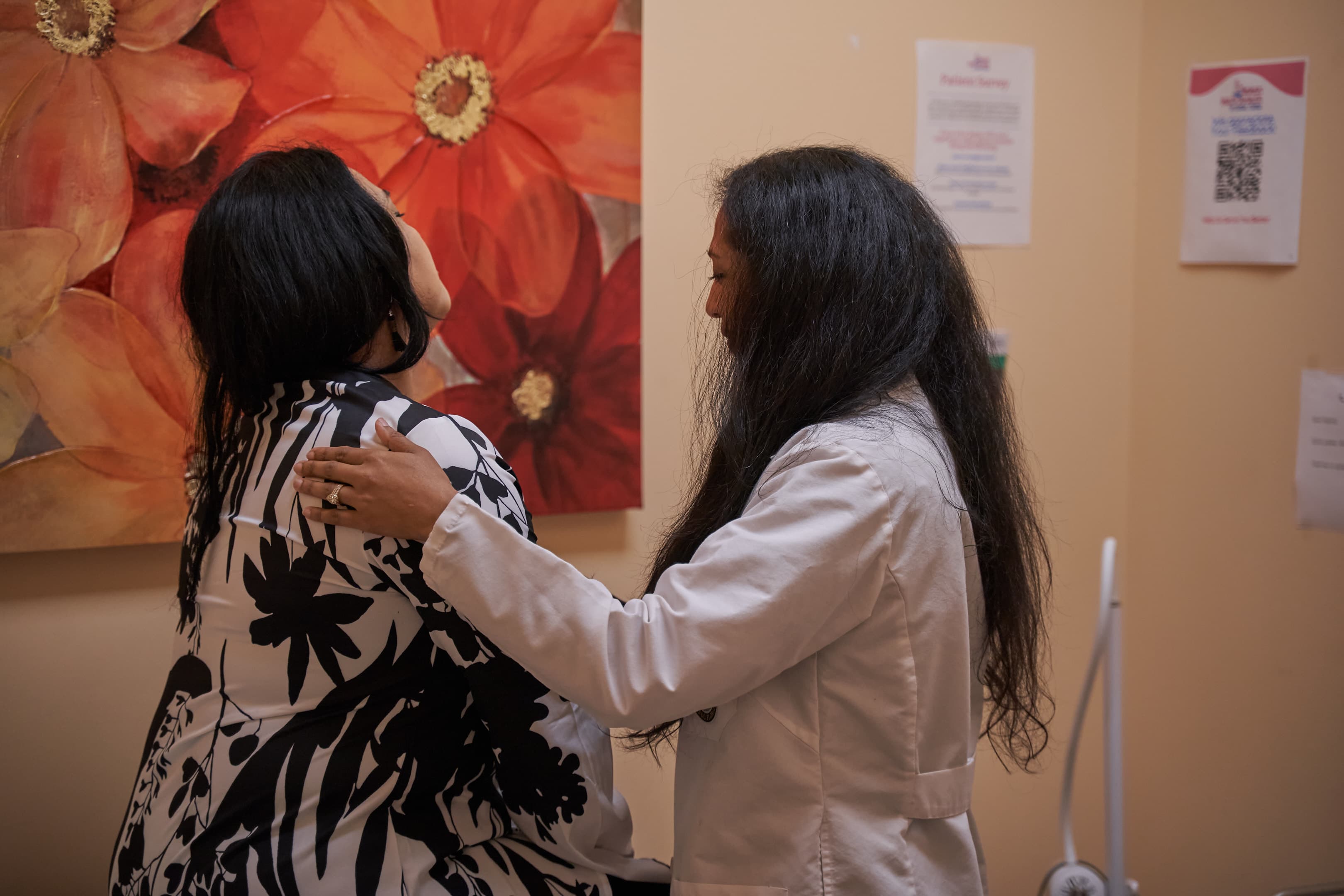 Dr. Pillay consulting with a patient at Vish Medical